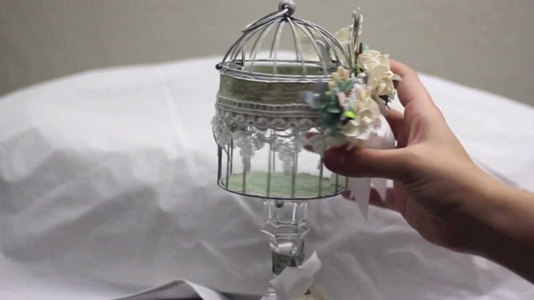 Altered Bird cage. Prima Fairy Belle. Shabby chic crafters swap.