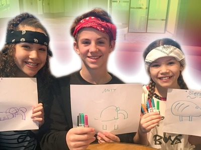 Blindfold Drawing Challenge with MattyB!