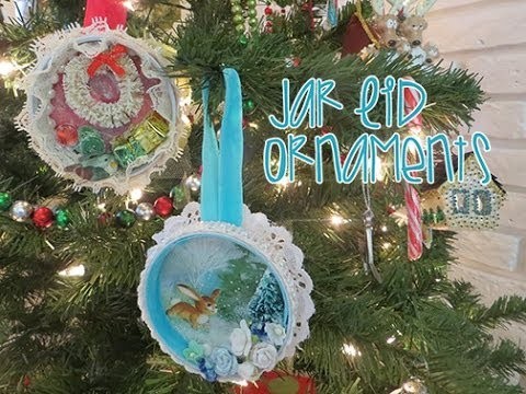Chic and Cheap: Jar Lid Ornaments
