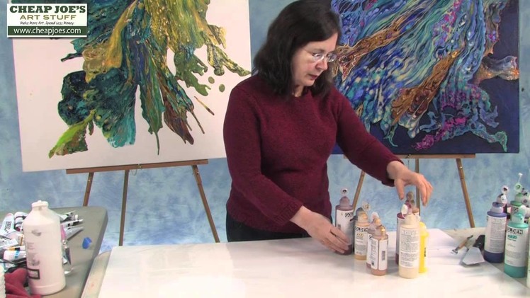 Debbie Arnold-Pouring with Liquitex Acrylic Gloss Medium