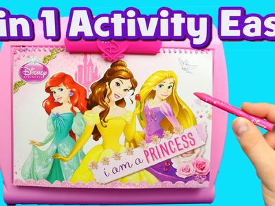 Disney Princess Art Easel Color Game & Drawing Toy Set Fun Stickers, Paint & Magic Marker