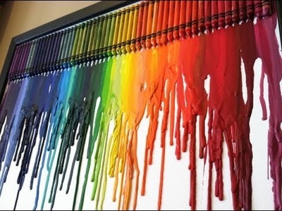 DIY Idea: Rainbow Melted Crayon Art