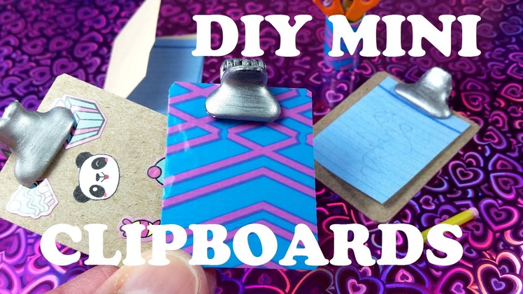 DIY Miniature Working Doll Clipboards