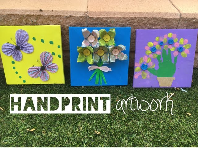 Easy Flower Handprint Bouquet Artwork to create with your Kids - Mummy Maker