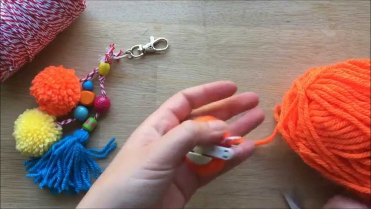 Easy Pom Pom Zipper Pulls and Key Chains (Sponsored by Annie the Movie)
