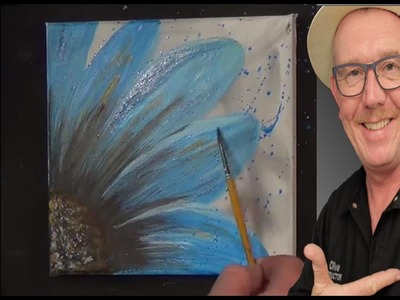 Easy Simple Flower Painting, Acrylic painting for beginners,