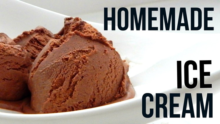 Homemade Dark Chocolate Ice Cream (How To Make - Easy Home Recipe)