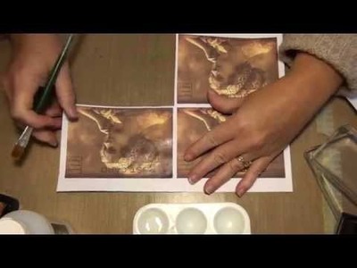 How to apply glossy medium and varnish