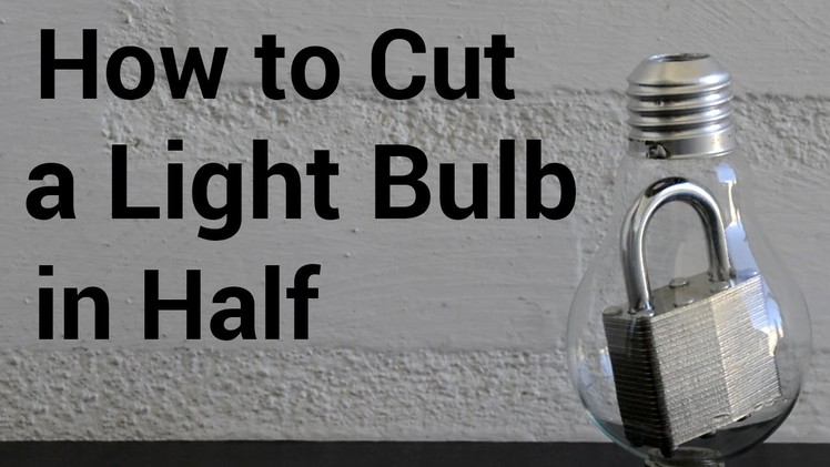 How to Cut a Light Bulb in Half