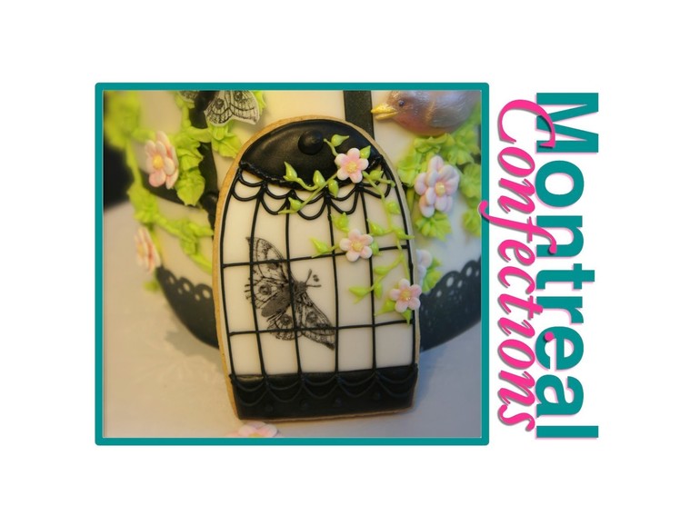 How to decorate cookies - Birdcage cookie tutorial - Step 4