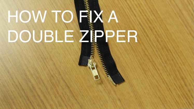 How to Fix.Repair a Double Slider Zipper (Two Way Separating)
