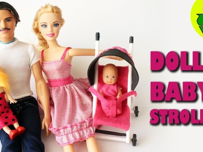 How to make a Doll Baby Stroller "that really works" - Doll crafts