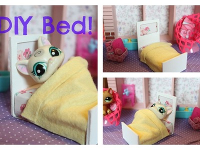 How to make an LPS bed Littlest pet shop bed | Easy LPS Crafts