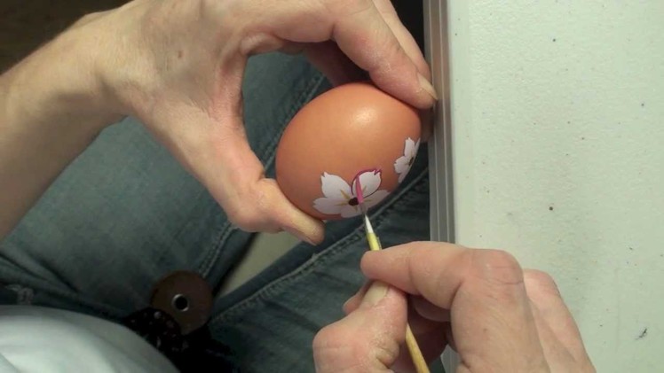 How To Paint Easter Egg With Cherry Blossom Flowers