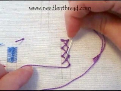 Knotted Diamond Stitch for Hand Embroidery