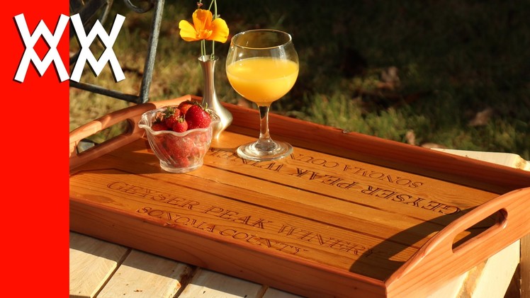 Make a serving tray using recycled wood.