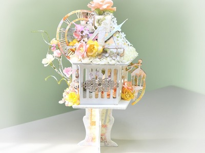 ♬ Mixed Media Shabby Chic Altered Bird Cage For SaCrafters (Start-to-Finish)