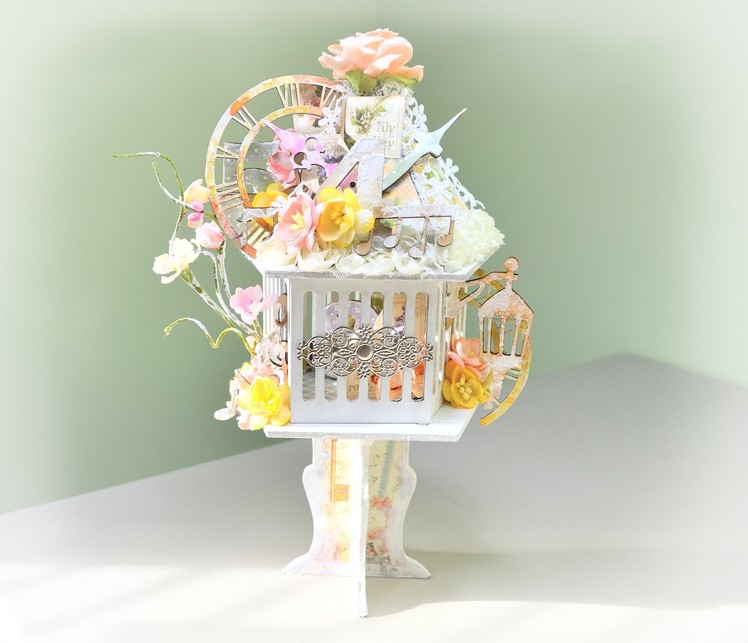 ♬ Mixed Media Shabby Chic Altered Bird Cage For SaCrafters (Start-to-Finish)