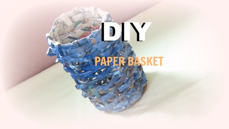 PAPER CRAFT:how to make paper basket from recycled newspaper- DIY handmade basket out of newspaper