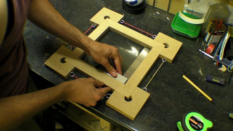 Picture Frame. Box. Corner Clamps - Four Corner Blocks with Rubber Bands