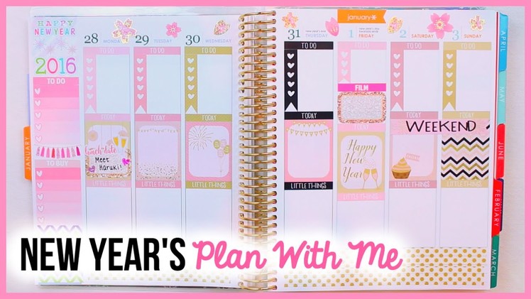 Plan With Me! ♡ New Year's 2016 | Erin Condren Vertical