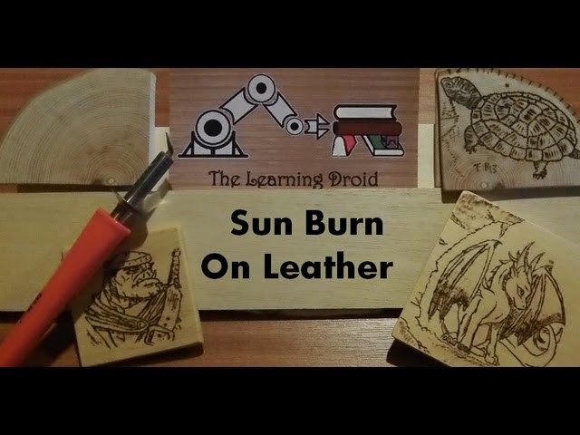 Pyrography Project - Leather - Sun Pattern Burn