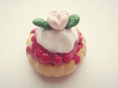 ♔ Rasberry Tart with Cream