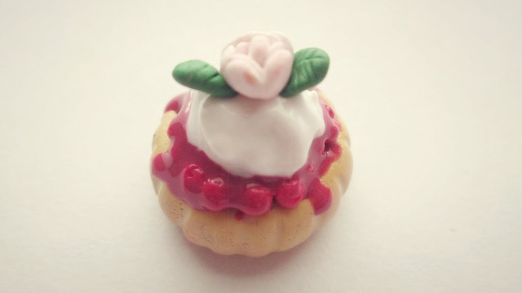 ♔ Rasberry Tart with Cream