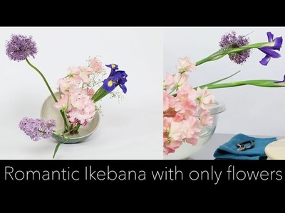 Romantic Ikebana with only Romantic Ikebana with only flowers