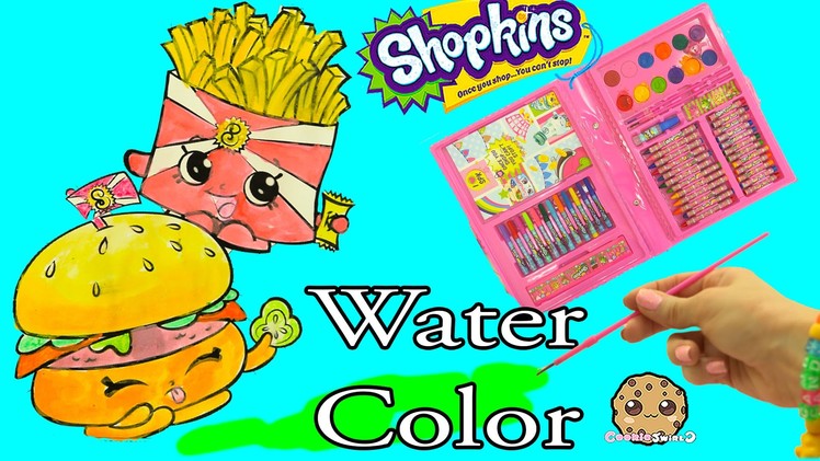 Shopkins Art Set Marker & Water Color Fast Food Picture Painting - Video Cookie Swirl C
