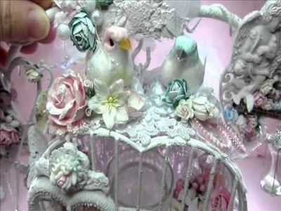 Totally Shabby chic hanging heart bird cage for Suhafuha
