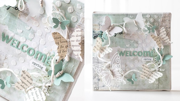Welcome Spring Mixed Media Canvas