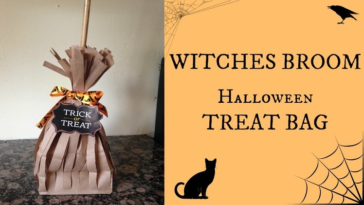 Witches Broom Halloween Treat Bags
