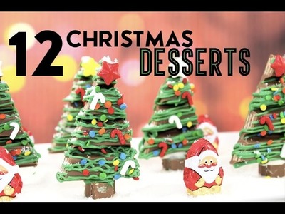 12 Christmas Desserts IN ONE VIDEO - Kit Kat Forest, Hersheys House, Cakes, Cupcakes and more!