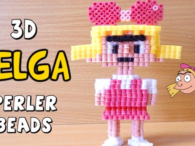 3D Perler Bead Tutorial HELGA from Hey Arnold! (Nickelodeon)