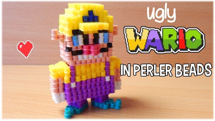 3D Perler Beads Tutorial UGLY WARIO (Nintendo)