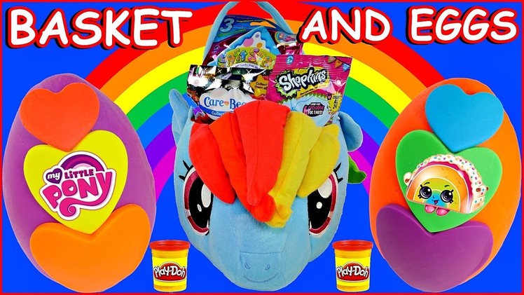 A 20% COOLER Rainbow Dash HALLOWEEN Surprise Basket + 2 Play Doh Eggs | My Little Pony Toys MLP