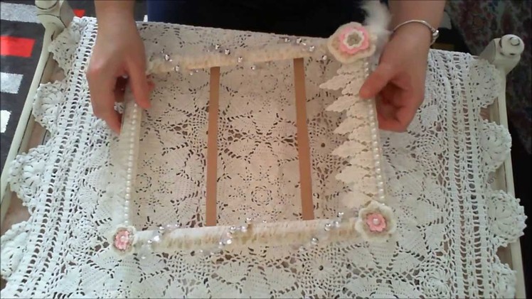 Altered upcycled picture frame shabby chic