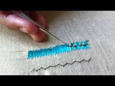 Butterfly stitch in Aari Embroidery