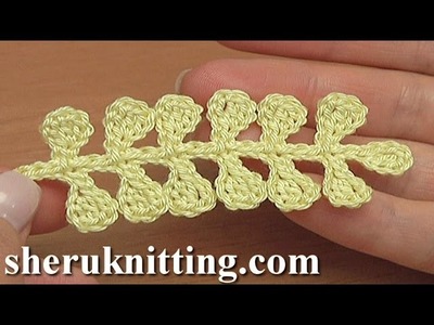 Crochet Simple Leaf Branch Pattern Tutorial 26