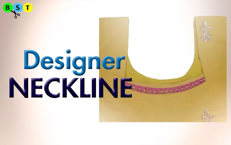 Designer Neckline using beads