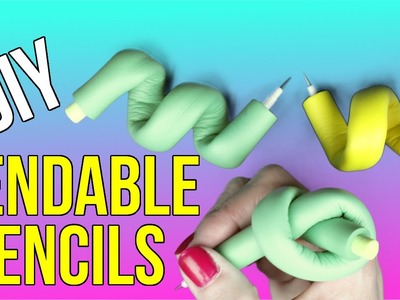 DIY Bendable Pencils! Stress Pencils - Eraser & Pencil DIYs - Cool DIY Project!