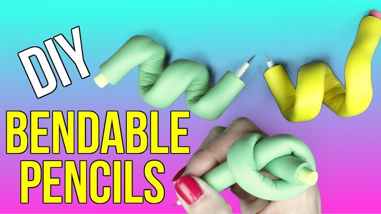 DIY Bendable Pencils! Stress Pencils - Eraser & Pencil DIYs - Cool DIY Project!