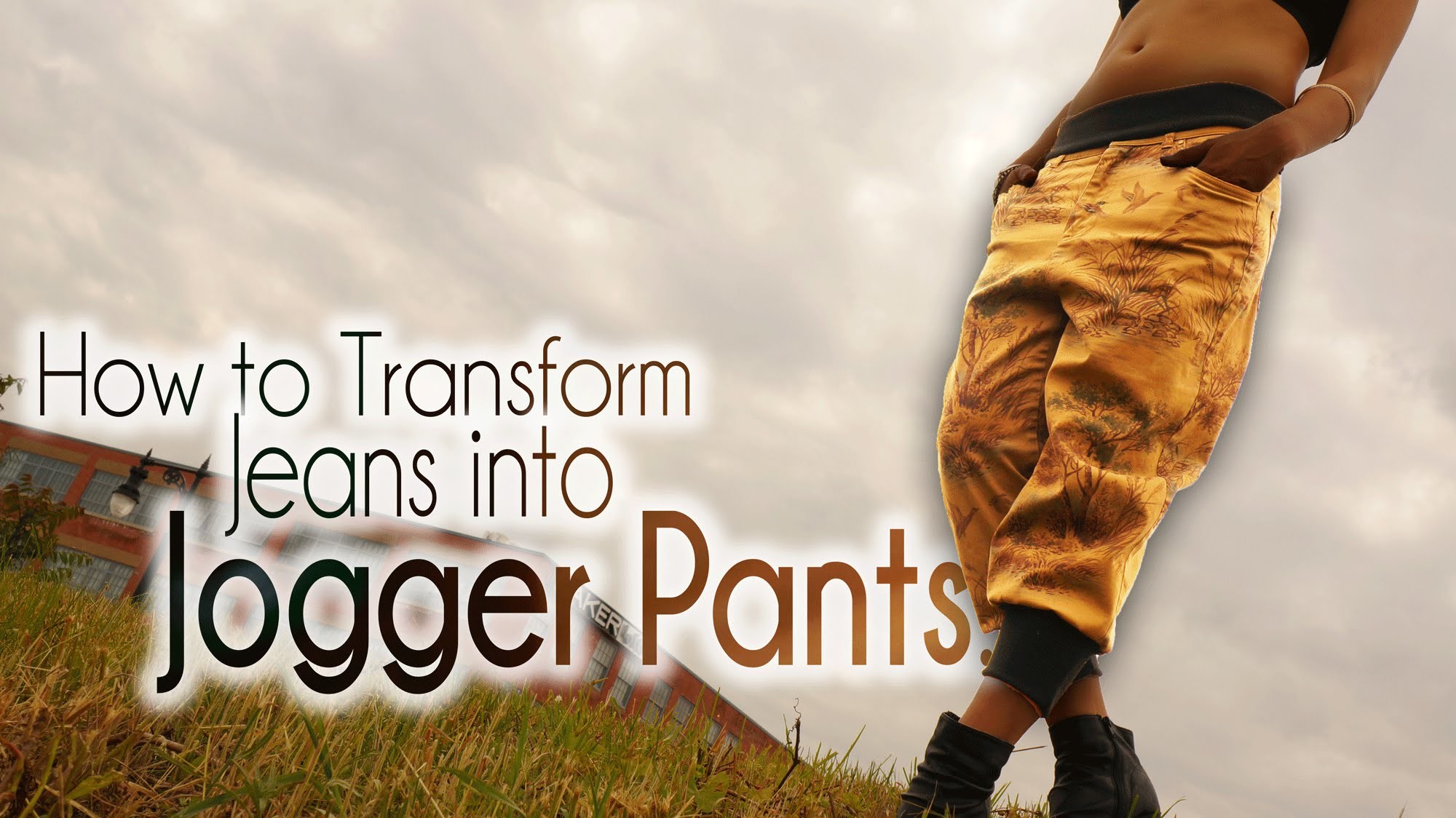 DIY Fashion | How to Transform Jeans into Jogger Pants