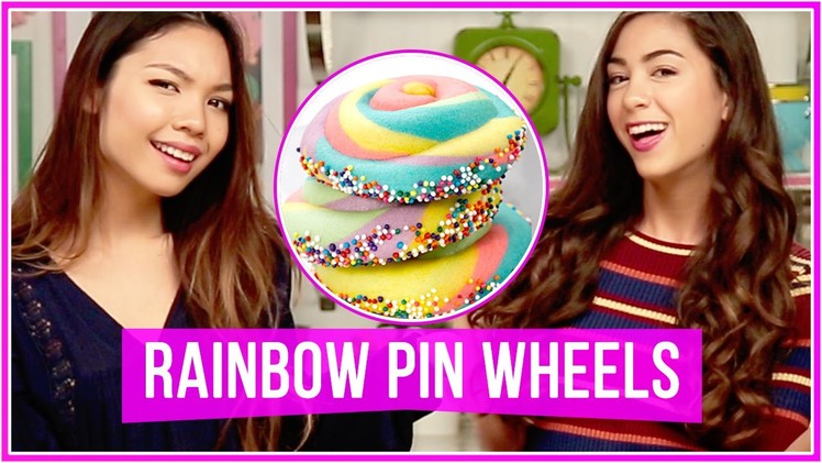 DIY Rainbow Sprinkle Cookies!  | Let's Get Snacking w. MissTiffanyMa and ClayCupcakes4