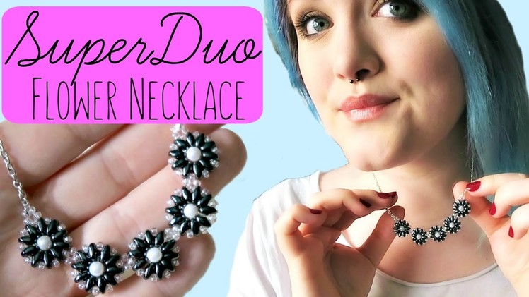 DIY Super Duo.Twin Bead Flower Necklace How to. Bead Weaving. ¦ The Corner of Craft