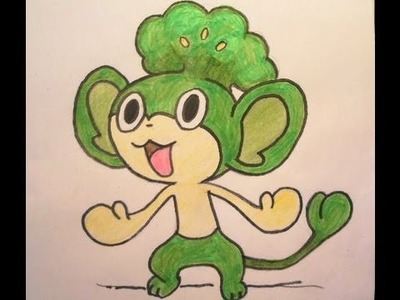 Draw PANSAGE Pokemon No. 511 Tutorial SORRY about the NAME