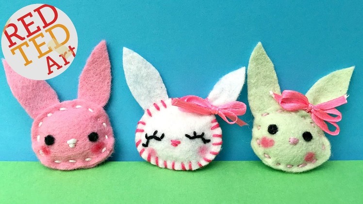 Easy Felt Bunny Brooch - Sewing for Beginners