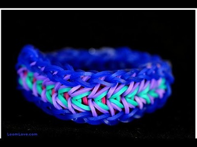 EASY! HOW TO Make Loom band bracelet Design without a Loom!! (RUBBER BAND BRACELETS)