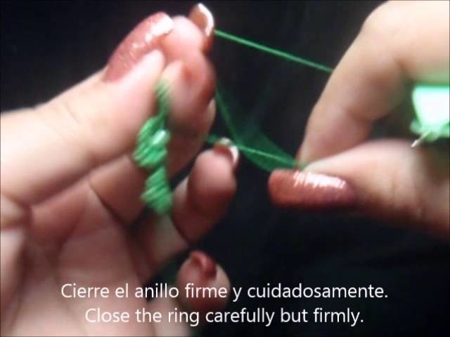 Frivolite tatting lesson 144 Collared rings anillos con collar
